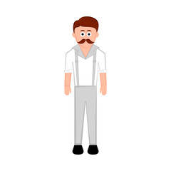 Isolated hipster cartoon character. Vector illustration design