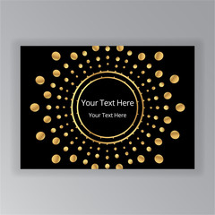 Abstract golden black circle luxury elegant background