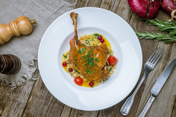 Duck leg confit