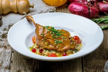 Duck leg confit