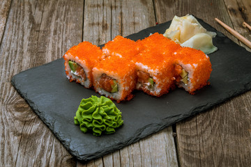 California roll with salmon