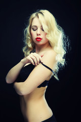 Naklejka premium sexy blonde woman