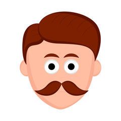 Fototapeta premium Isolated hipster avatar image. Vector illustration design