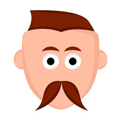 Isolated hipster avatar image. Vector illustration design