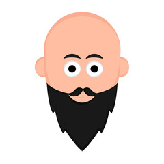 Isolated hipster avatar image. Vector illustration design