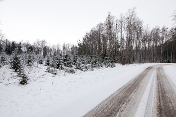 Road under the snow
