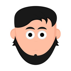 Isolated hipster avatar image. Vector illustration design