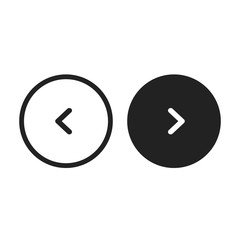 Circle Slider Buttons Arrows Vector