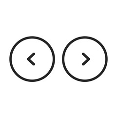 Circle Slider Buttons Arrows Vector