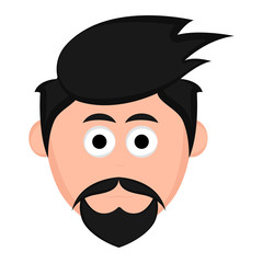 Isolated hipster avatar image. Vector illustration design