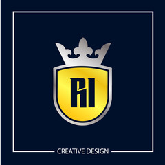 Initial Letter RI Logo Template Design Vector Illustration