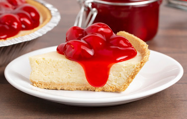 Classic Plain No Bake Cherry Cheesecake in a Graham Cracker Crust
