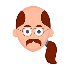Isolated hipster avatar image. Vector illustration design