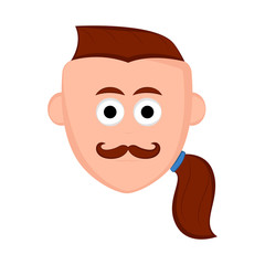 Isolated hipster avatar image. Vector illustration design