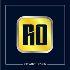 Initial Letter RO Logo Template Design Vector Illustration