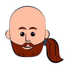 Isolated hipster avatar image. Vector illustration design
