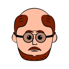 Isolated hipster avatar with glasses. Vector illustration design
