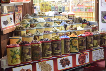 The Sights of the Spice Souk in Deira, Dubai, UAE