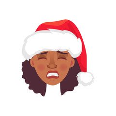 face of African woman in hat