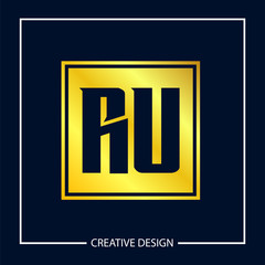 Initial Letter RU Logo Template Design Vector Illustration