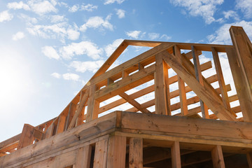 construction of a new frame house