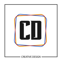Initial Letter CD Logo Template Design Vector Illustration