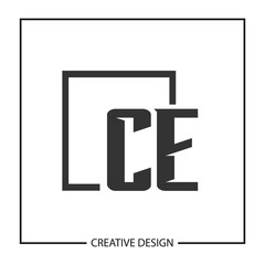 Initial Letter CE Logo Template Design Vector Illustration
