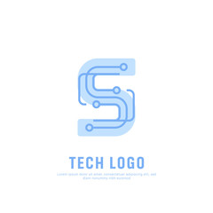Future Tech logo symbol. Letter S technology icon symbol logo