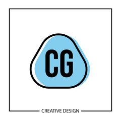 Initial Letter CG Logo Template Design Vector Illustration