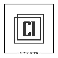 Initial Letter CI Logo Template Design Vector Illustration