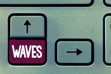 Conceptual hand writing showing Waves. Business photo text move ones hand to and fro in greeting or...