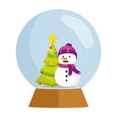 cute snowman christmas sphere