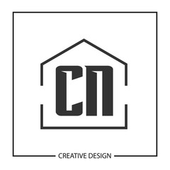 Initial Letter CN Logo Template Design Vector Illustration