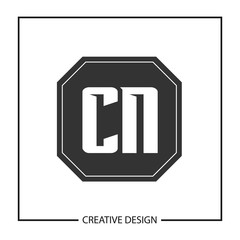 Initial Letter CN Logo Template Design Vector Illustration