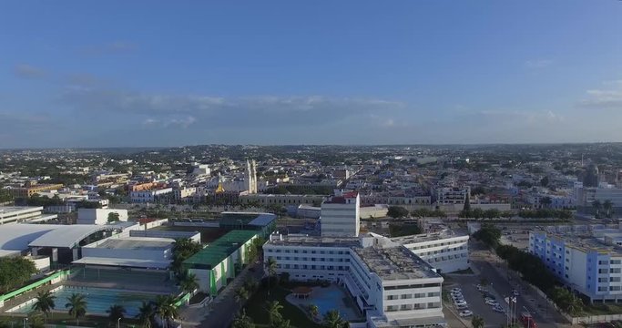campeche malecon ciudad panoramica mexico toma de drone