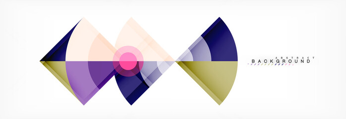 Triangles and circle geometric background