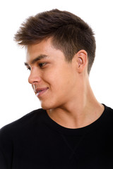 Obraz premium Face of young handsome man looking away