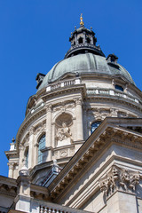 Fototapeta na wymiar Dome of Saint Stephen's Basilica in Budapest, Hungary