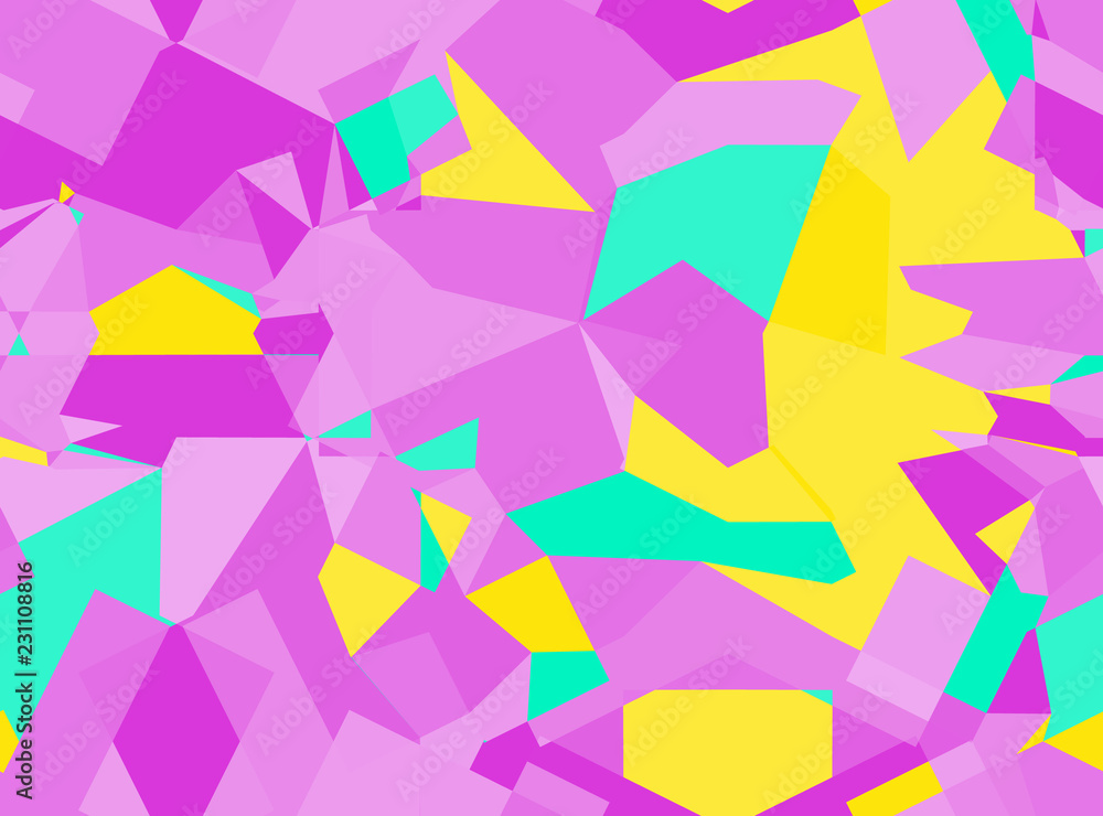 Poster colorful seamless pattern with chaotic geometric shapes