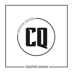 Initial Letter CQ Logo Template Design Vector Illustration