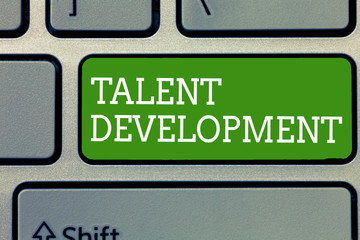 Word writing text Talent Development. Business concept for Building Skills Abilities Improving...