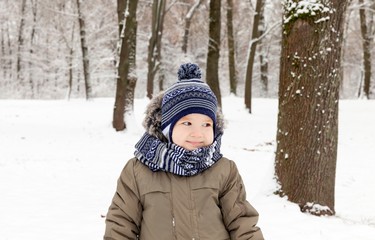 Fototapeta na wymiar Boy in winter