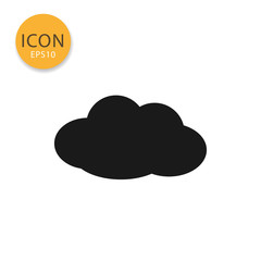 Cloud icon isolated flat style.