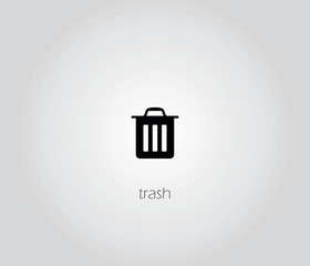 trash icon vector