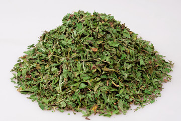 a bunch of dried mint