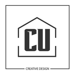 Initial Letter CU Logo Template Design Vector Illustration