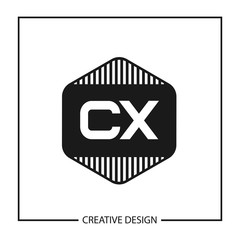 Initial Letter CX Logo Template Design Vector Illustration
