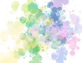 Abstract beautiful Colorful shape watercolor illustration painting background and backdrop.