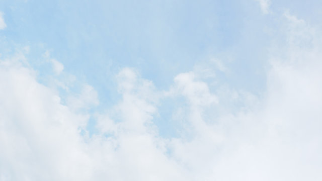 Background white stratocumulus cloud curve has space on the soft blue sky