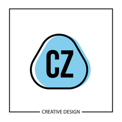 Initial Letter CZ Logo Template Design Vector Illustration